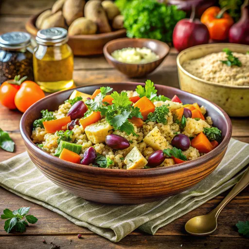 Quinoa z Pieczonymi Warzywami i Kolendrą